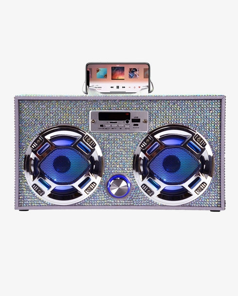 Iridescent Bling Wireless Boombox with Fm Radio