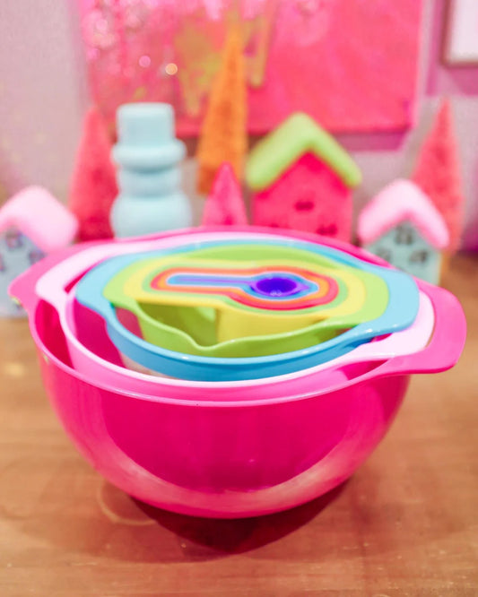 10 PIECE COLORFUL MIXING BOWL SET