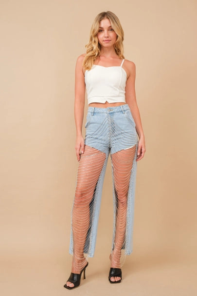 Country Star Rhinestone Denim