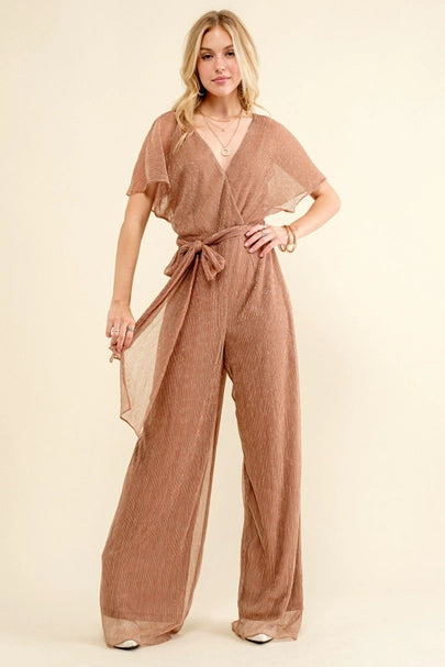 Rose Gold Girl Metallic Jumpsuit