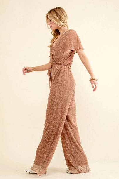 Rose Gold Girl Metallic Jumpsuit