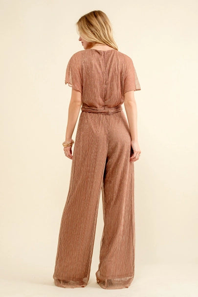 Rose Gold Girl Metallic Jumpsuit